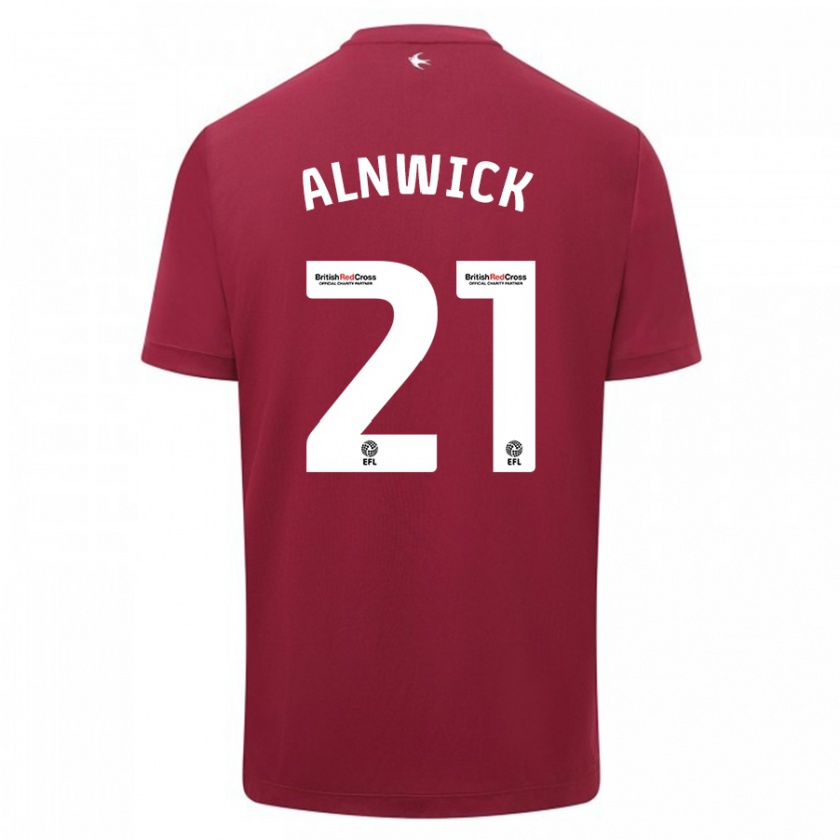 Kandiny Kinder Jak Alnwick #21 Rot Auswärtstrikot Trikot 2023/24 T-Shirt