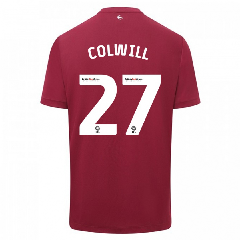 Kandiny Kinder Rubin Colwill #27 Rot Auswärtstrikot Trikot 2023/24 T-Shirt