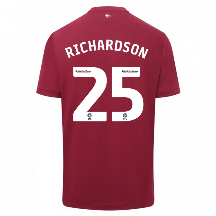 Kandiny Kinder Tija Richardson #25 Rot Auswärtstrikot Trikot 2023/24 T-Shirt