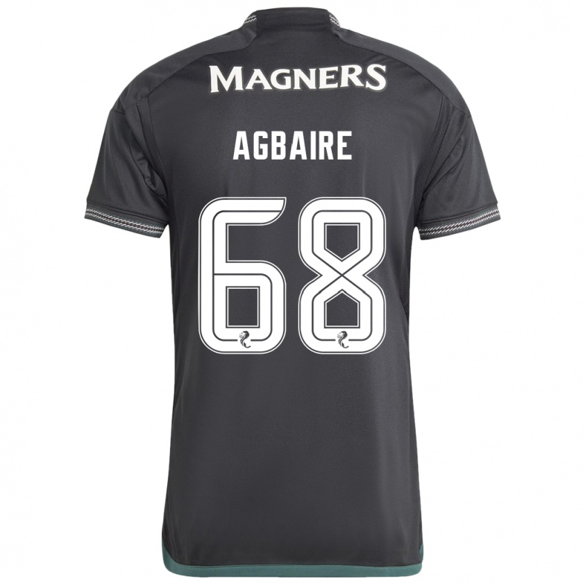 Kandiny Kinder Lenny Agbaire #68 Schwarz Auswärtstrikot Trikot 2023/24 T-Shirt