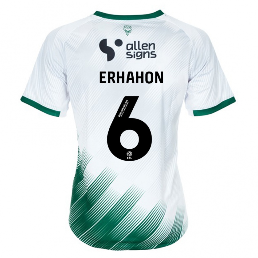 Kandiny Kinder Ethan Erhahon #6 Weiß Auswärtstrikot Trikot 2023/24 T-Shirt