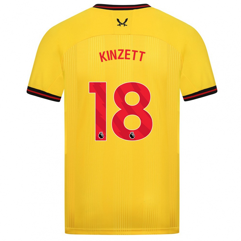 Kandiny Kinder Ella Kinzett #18 Gelb Auswärtstrikot Trikot 2023/24 T-Shirt