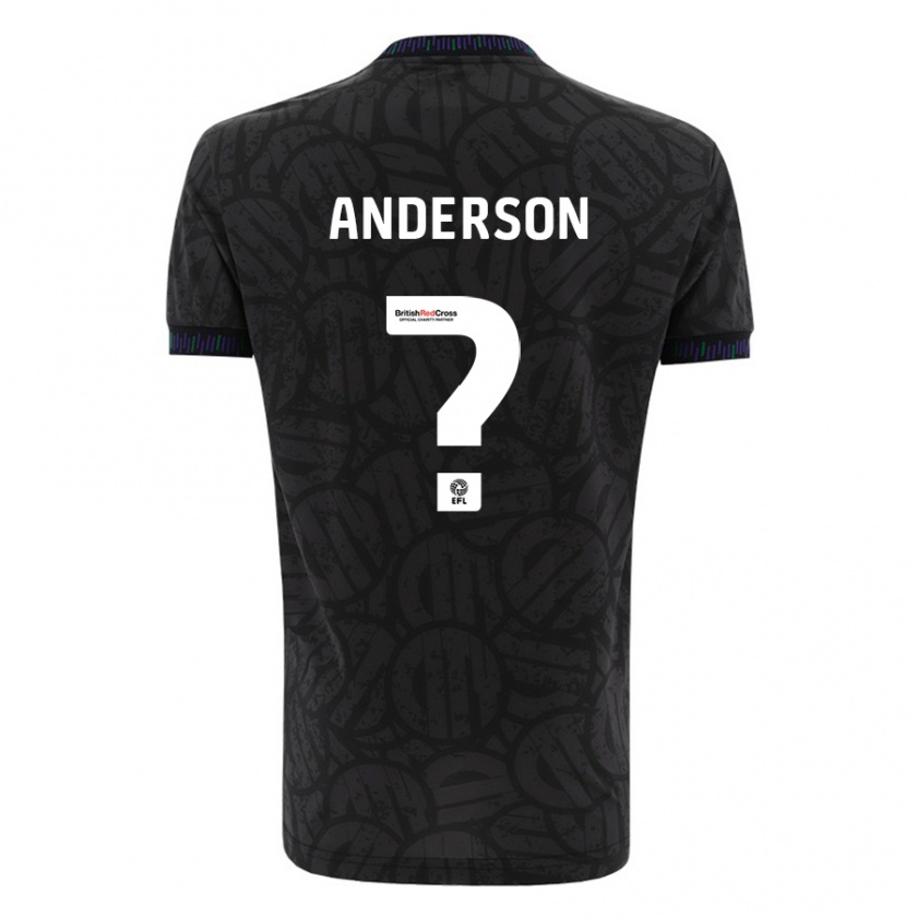 Kandiny Kinder Taine Anderson #0 Schwarz Auswärtstrikot Trikot 2023/24 T-Shirt