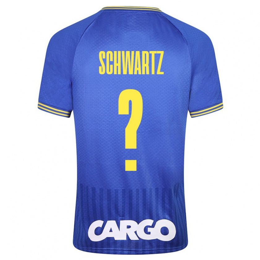 Kandiny Kinder Noam Schwartz #0 Blau Auswärtstrikot Trikot 2023/24 T-Shirt