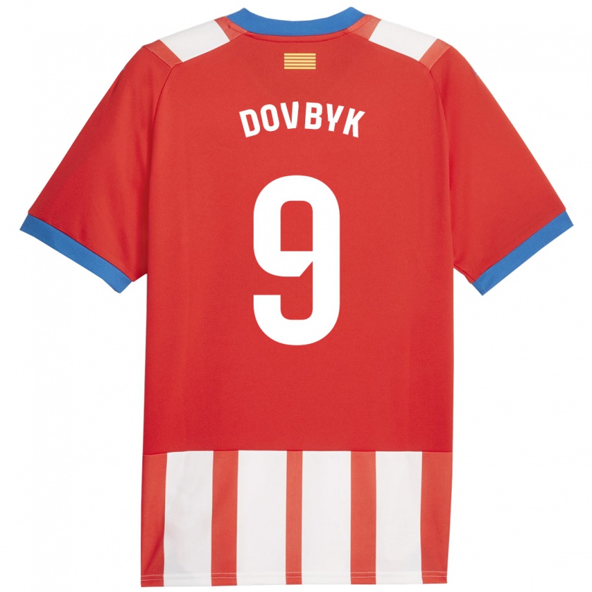 Kandiny Herren Artem Dovbyk #9 Rot-Weiss Heimtrikot Trikot 2023/24 T-Shirt