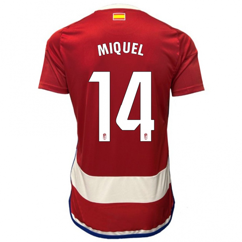 Kandiny Herren Ignasi Miquel #14 Rot Heimtrikot Trikot 2023/24 T-Shirt