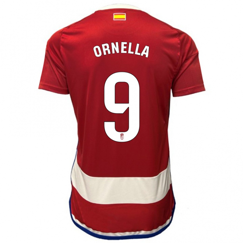 Kandiny Herren Ornella María Vignola Cabot #9 Rot Heimtrikot Trikot 2023/24 T-Shirt