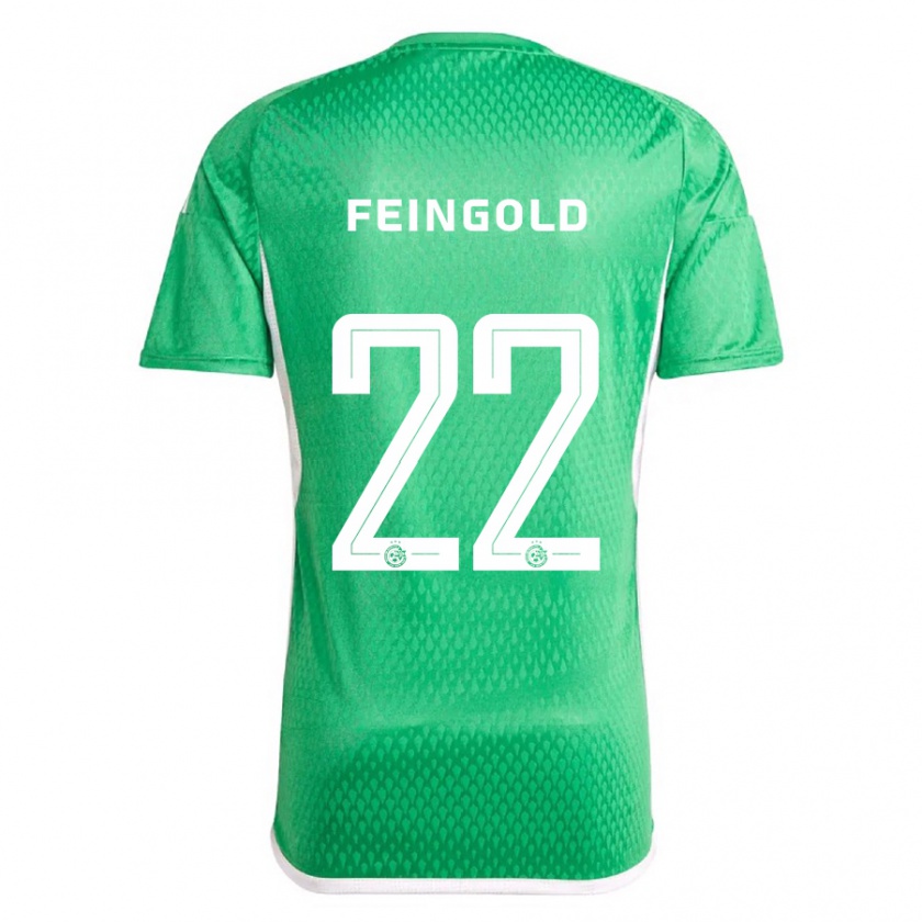 Kandiny Herren Ilay Feingold #22 Weiß Blau Heimtrikot Trikot 2023/24 T-Shirt