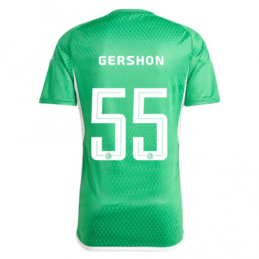 Kandiny Herren Rami Gershon #55 Weiß Blau Heimtrikot Trikot 2023/24 T-Shirt