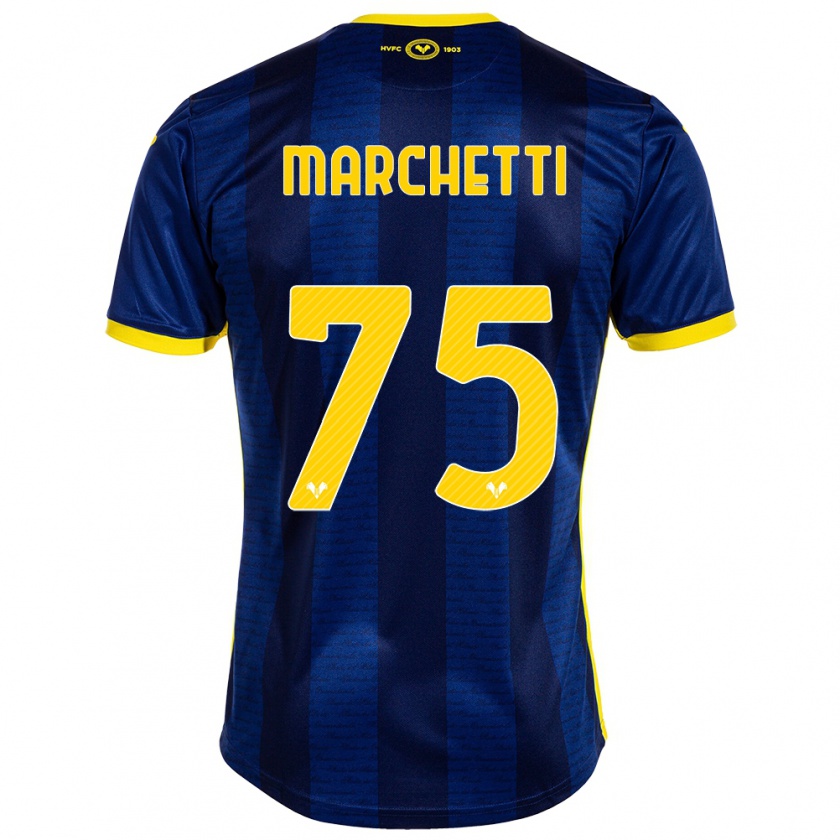 Kandiny Herren Nicolò Marchetti #75 Marine Heimtrikot Trikot 2023/24 T-Shirt