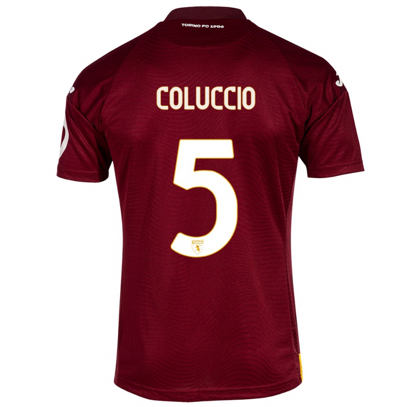 Kandiny Herren Francesca Coluccio #5 Dunkelrot Heimtrikot Trikot 2023/24 T-Shirt