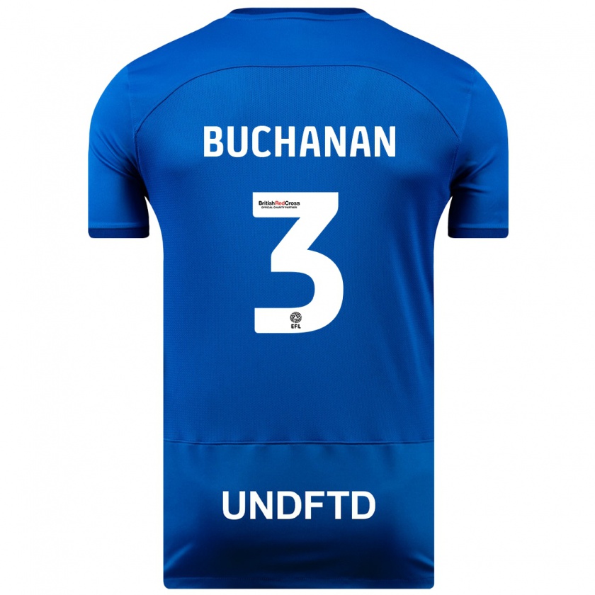 Kandiny Herren Lee Buchanan #3 Blau Heimtrikot Trikot 2023/24 T-Shirt