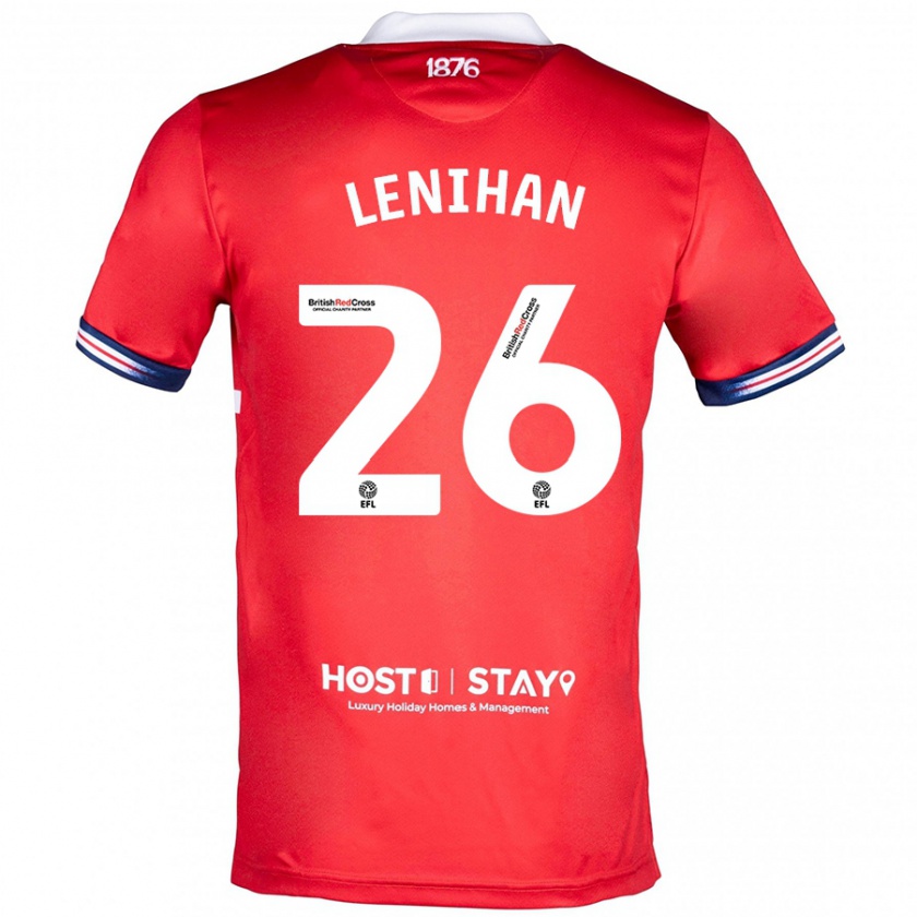 Kandiny Herren Darragh Lenihan #26 Rot Heimtrikot Trikot 2023/24 T-Shirt