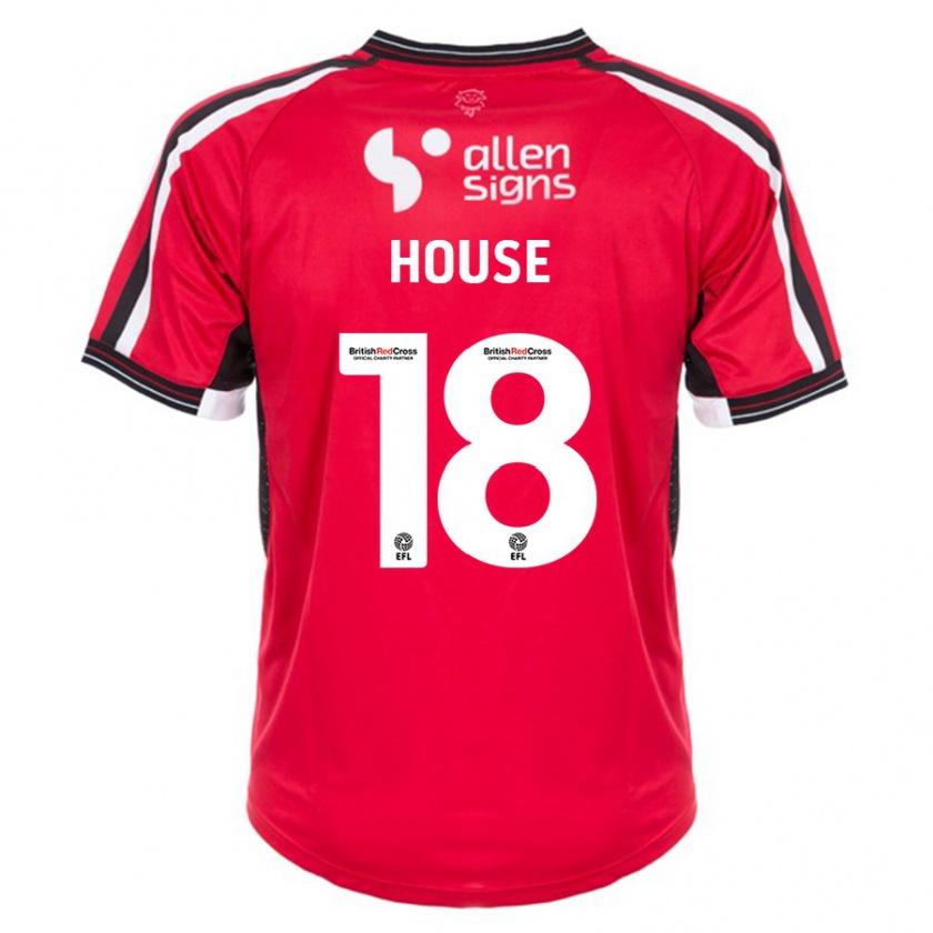 Kandiny Herren Ben House #18 Rot Heimtrikot Trikot 2023/24 T-Shirt