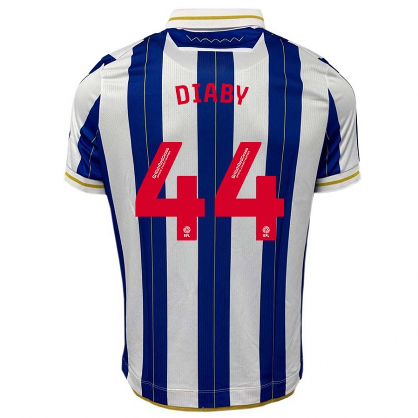 Kandiny Herren Momo Diaby #44 Blau Weiss Heimtrikot Trikot 2023/24 T-Shirt