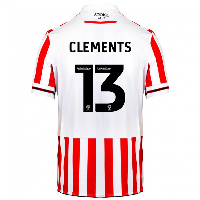 Kandiny Herren Daisy Clements #13 Rot-Weiss Heimtrikot Trikot 2023/24 T-Shirt