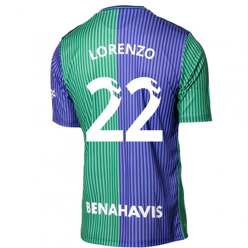 Kandiny Herren Dani Lorenzo #22 Grün Blau Auswärtstrikot Trikot 2023/24 T-Shirt