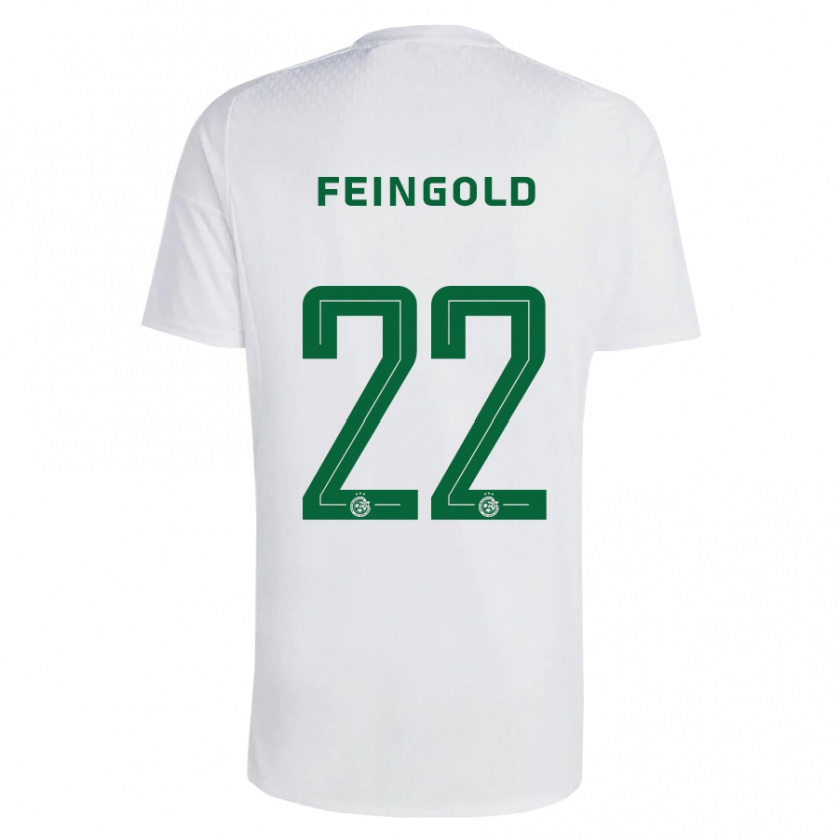 Kandiny Herren Ilay Feingold #22 Grün Blau Auswärtstrikot Trikot 2023/24 T-Shirt