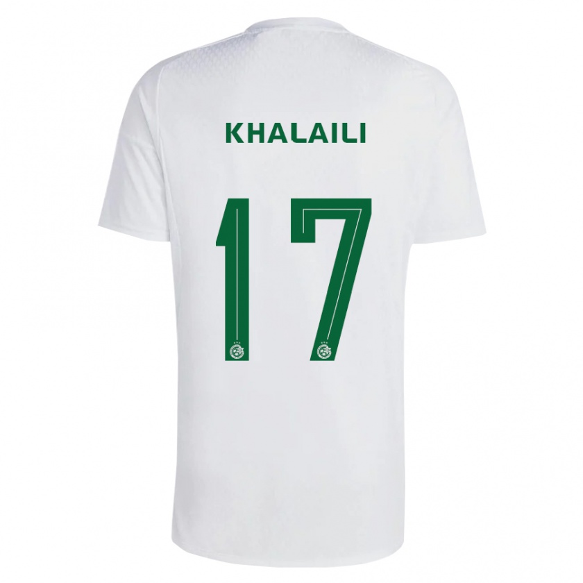 Kandiny Herren Iyad Khalaili #17 Grün Blau Auswärtstrikot Trikot 2023/24 T-Shirt