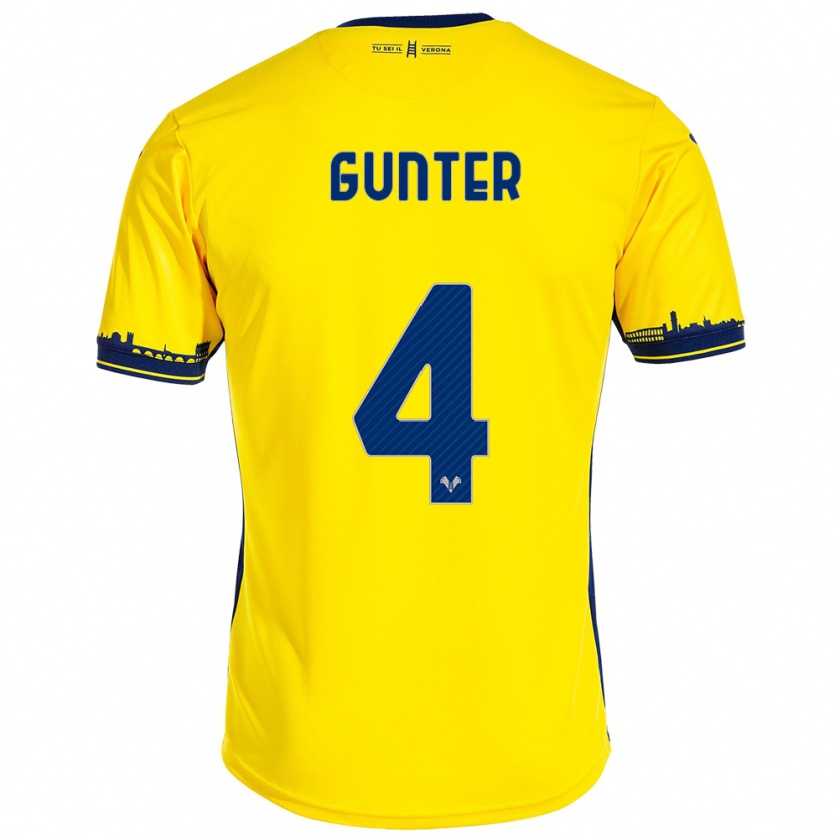 Kandiny Herren Koray Günter #4 Gelb Auswärtstrikot Trikot 2023/24 T-Shirt