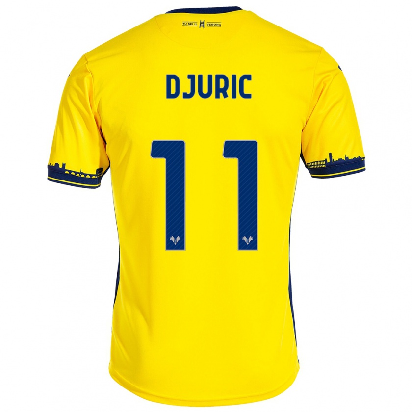 Kandiny Herren Milan Djuric #11 Gelb Auswärtstrikot Trikot 2023/24 T-Shirt