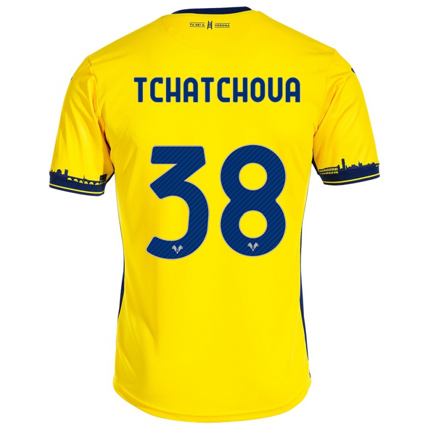 Kandiny Herren Jackson Tchatchoua #38 Gelb Auswärtstrikot Trikot 2023/24 T-Shirt