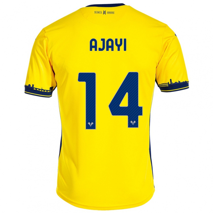 Kandiny Herren Junior Ajayi #14 Gelb Auswärtstrikot Trikot 2023/24 T-Shirt