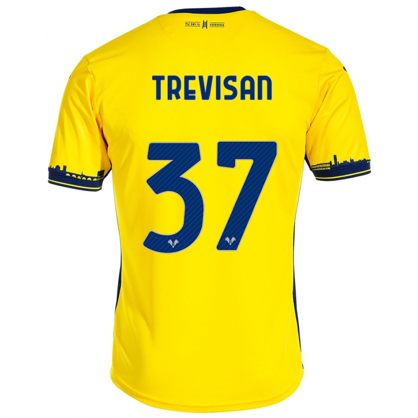 Kandiny Herren Michael Trevisan #37 Gelb Auswärtstrikot Trikot 2023/24 T-Shirt