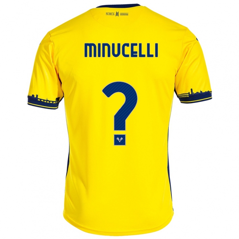 Kandiny Herren Enrico Minucelli #0 Gelb Auswärtstrikot Trikot 2023/24 T-Shirt