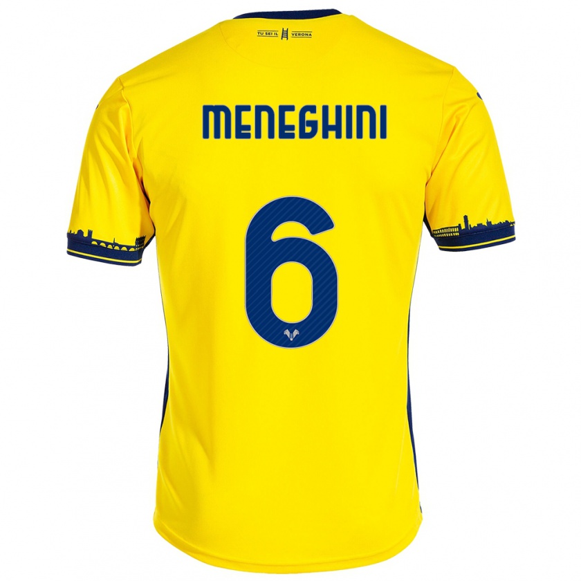 Kandiny Herren Sofia Meneghini #6 Gelb Auswärtstrikot Trikot 2023/24 T-Shirt