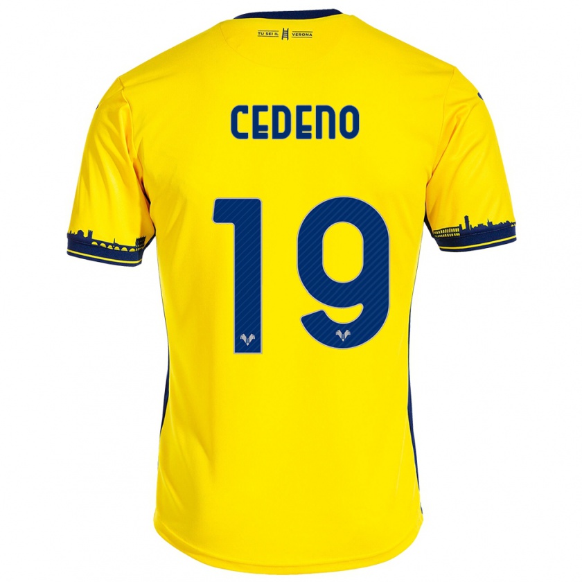 Kandiny Herren Lineth Cedeno #19 Gelb Auswärtstrikot Trikot 2023/24 T-Shirt