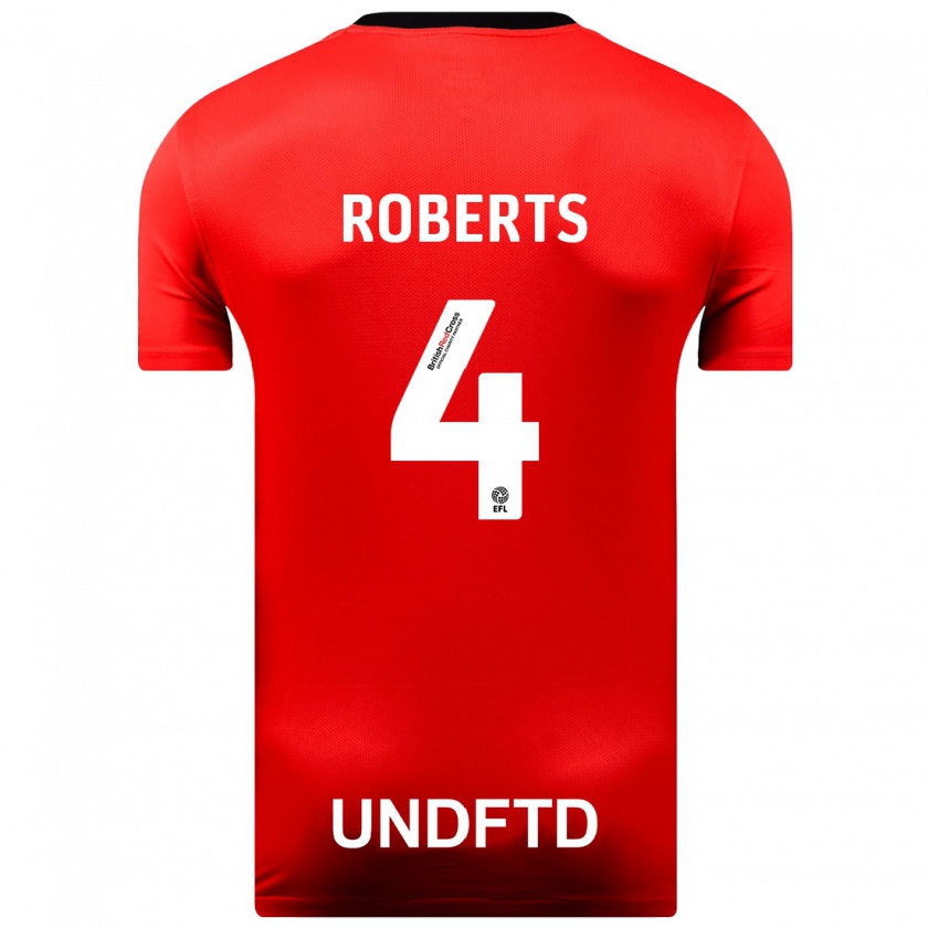 Kandiny Herren Marc Roberts #4 Rot Auswärtstrikot Trikot 2023/24 T-Shirt