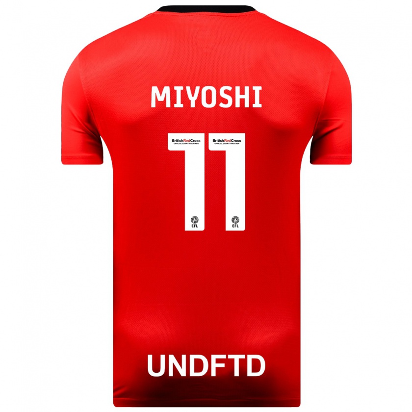 Kandiny Herren Koji Miyoshi #11 Rot Auswärtstrikot Trikot 2023/24 T-Shirt