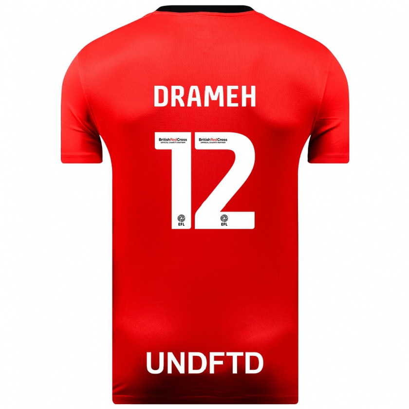 Kandiny Herren Cody Drameh #12 Rot Auswärtstrikot Trikot 2023/24 T-Shirt