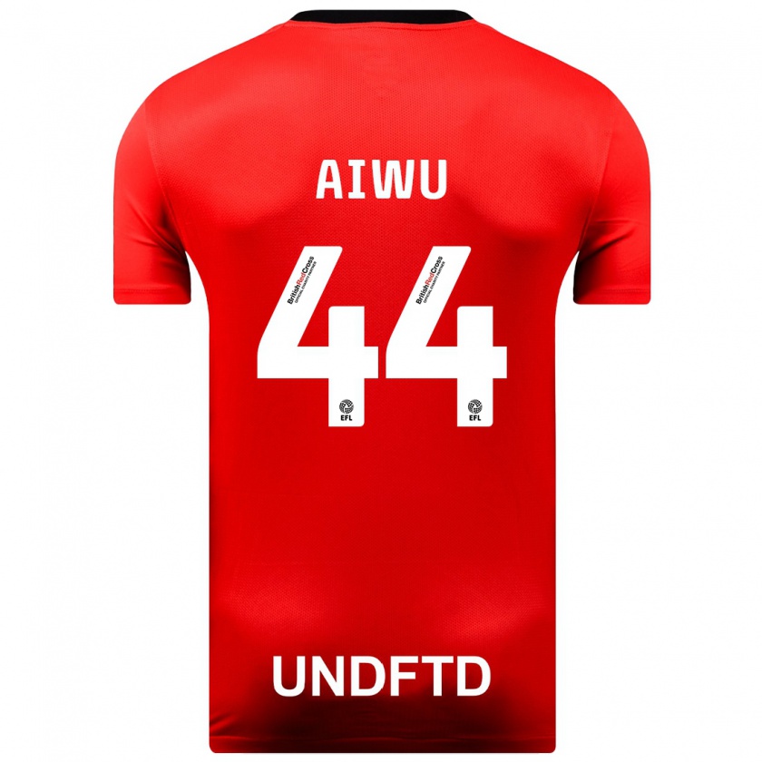 Kandiny Herren Emanuel Aiwu #44 Rot Auswärtstrikot Trikot 2023/24 T-Shirt