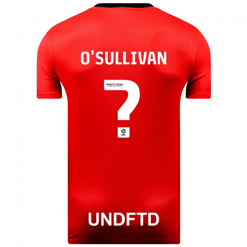 Kandiny Herren William O'sullivan #0 Rot Auswärtstrikot Trikot 2023/24 T-Shirt