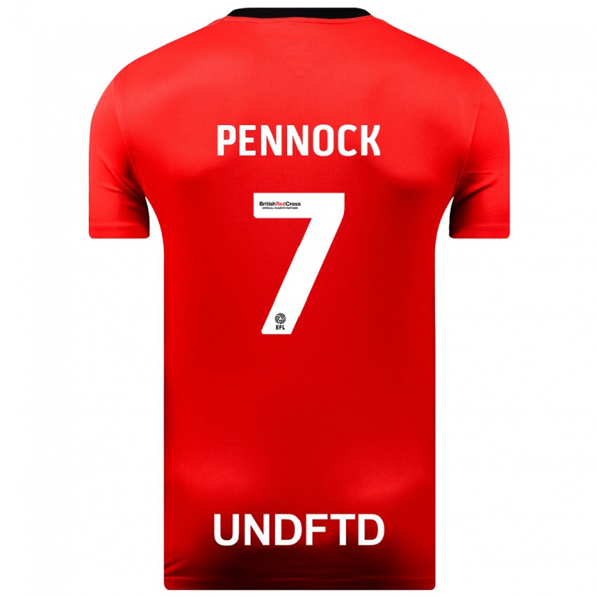 Kandiny Herren Jade Pennock #7 Rot Auswärtstrikot Trikot 2023/24 T-Shirt