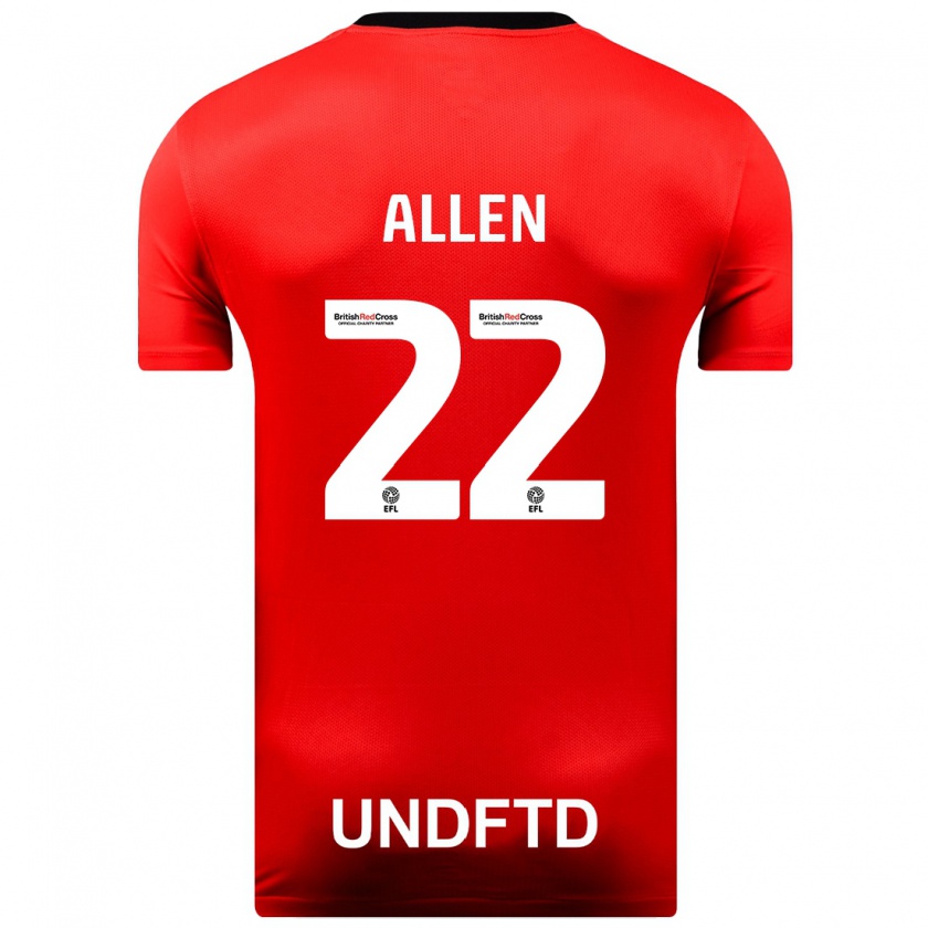 Kandiny Herren Remi Allen #22 Rot Auswärtstrikot Trikot 2023/24 T-Shirt