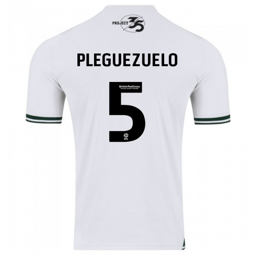 Kandiny Herren Julio Pleguezuelo #5 Weiß Auswärtstrikot Trikot 2023/24 T-Shirt