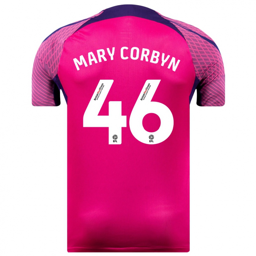 Kandiny Herren Mary Corbyn #46 Lila Auswärtstrikot Trikot 2023/24 T-Shirt