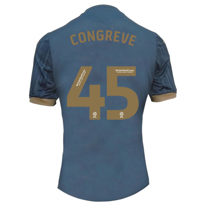 Kandiny Herren Cameron Congreve #45 Dunkles Blaugrün Auswärtstrikot Trikot 2023/24 T-Shirt