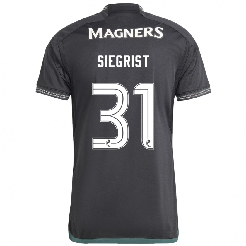 Kandiny Herren Benjamin Siegrist #31 Schwarz Auswärtstrikot Trikot 2023/24 T-Shirt