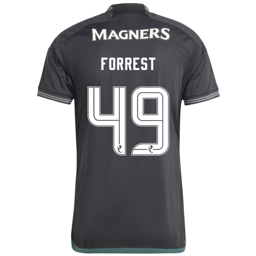 Kandiny Herren James Forrest #49 Schwarz Auswärtstrikot Trikot 2023/24 T-Shirt