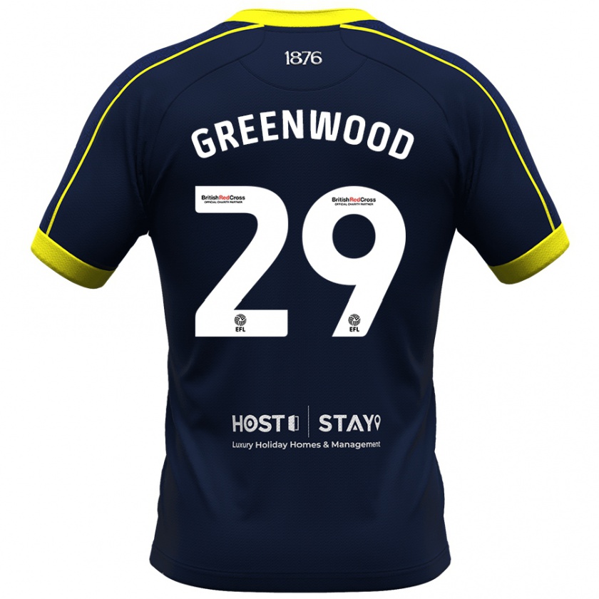 Kandiny Herren Sam Greenwood #29 Marine Auswärtstrikot Trikot 2023/24 T-Shirt