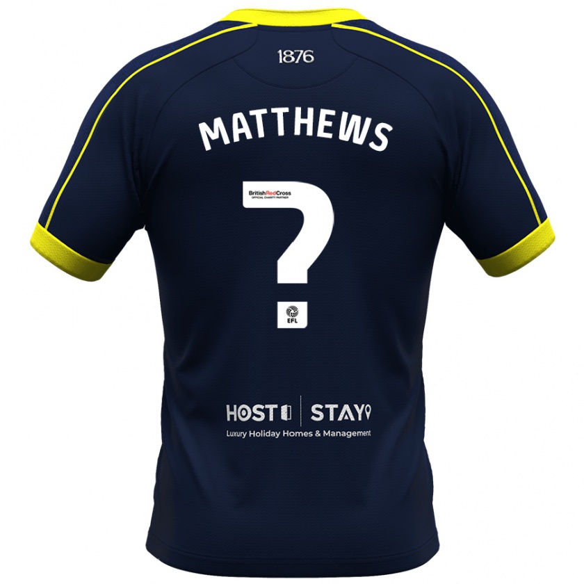 Kandiny Herren Ajay Matthews #0 Marine Auswärtstrikot Trikot 2023/24 T-Shirt