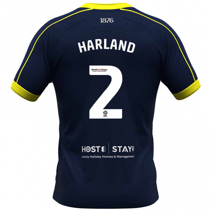 Kandiny Herren Jane Harland #2 Marine Auswärtstrikot Trikot 2023/24 T-Shirt