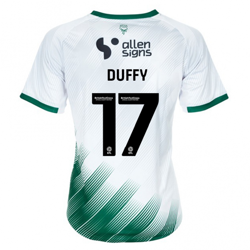 Kandiny Herren Dylan Duffy #17 Weiß Auswärtstrikot Trikot 2023/24 T-Shirt