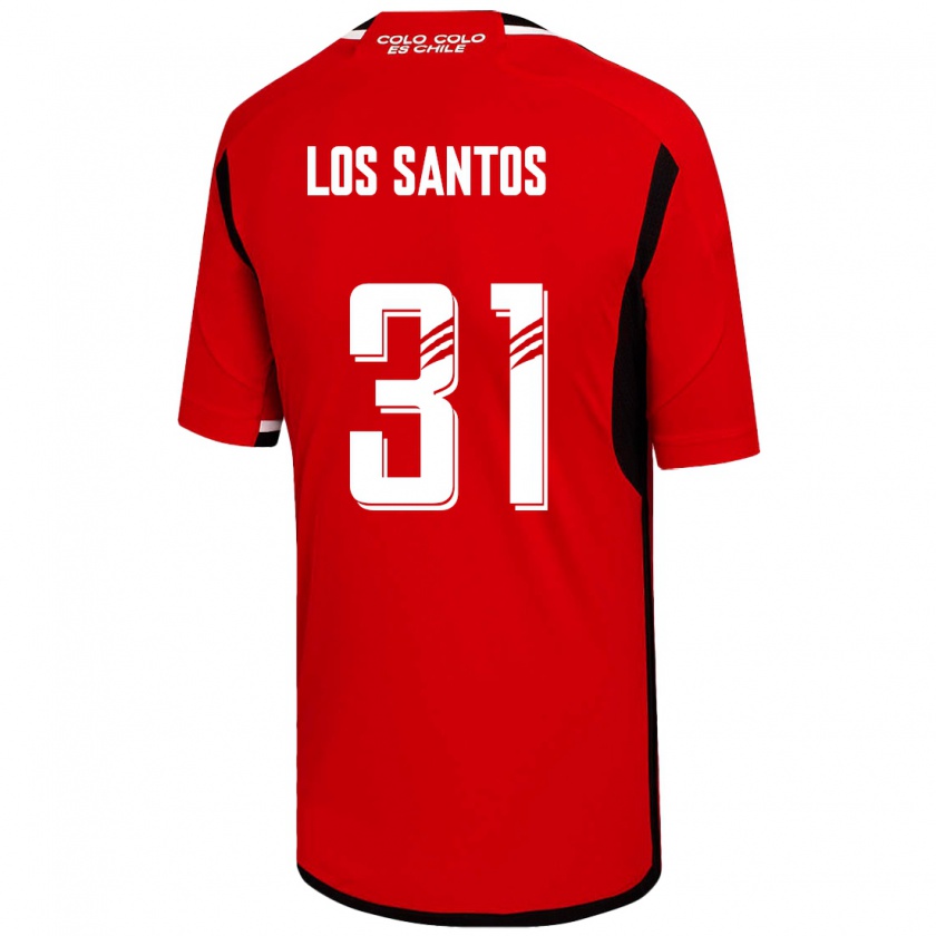Kandiny Herren Matías De Los Santos #31 Rot Auswärtstrikot Trikot 2023/24 T-Shirt