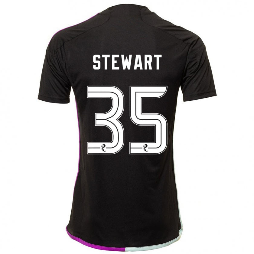 Kandiny Herren Alfie Stewart #35 Schwarz Auswärtstrikot Trikot 2023/24 T-Shirt