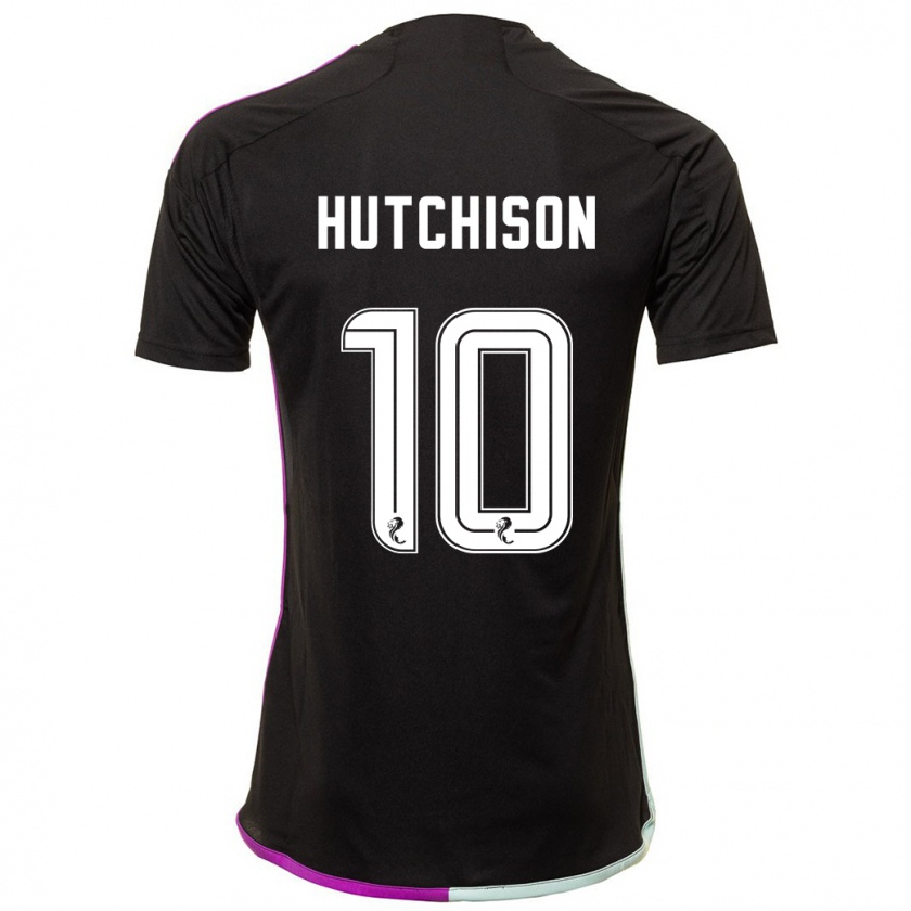 Kandiny Herren Bayley Hutchison #10 Schwarz Auswärtstrikot Trikot 2023/24 T-Shirt